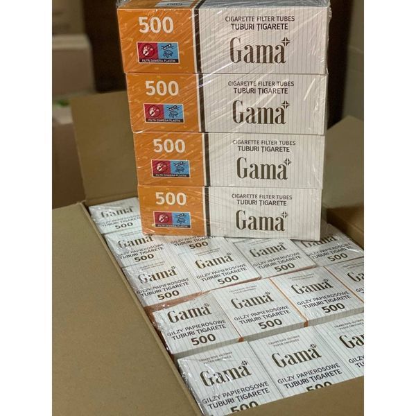 Ящик паперових гільз для набивання сигарет тютюном Gama Classic ящик 10 000 шт (20 блоків по 500 шт) фото