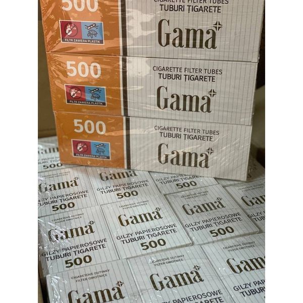 Ящик паперових гільз для набивання сигарет тютюном Gama Classic ящик 10 000 шт (20 блоків по 500 шт) фото