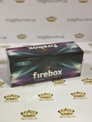 Сигаретні гільзи для тютюну Firebox Berry Mint (чорниця з м'ятою) 250 шт фото