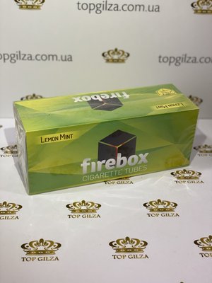 Ароматизовані сигаретні гільзи для тютюну Firebox Lemon Mint (лимон з м'ятою) фото