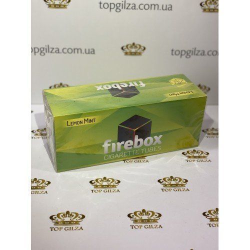 Ящик ароматизированных сигаретных гильз Firebox Lemon Mint (лимон с мятой) 10 000 шт (40 блоков по 250 шт) фото