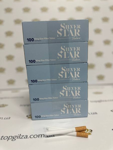 Ящик сигаретных гильз Silver Star King Size Filter Tubes 10 000 шт (100 блоков по 100 шт) фото