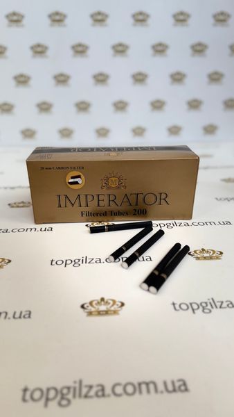 Ящик чорних сигаретних гільз Imperator з карбоновим фільтром 20 мм 10 000 шт (50 блоків по 200 шт) фото