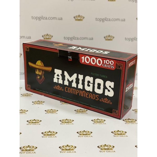 Ящик гільз для набивання сигарет Amigos Companeros 12 000 шт (12 блоків по 1000 шт) фото