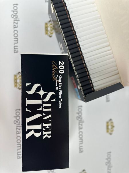 Ящик цигаркових гільз з карбоновим фільтром Silver Star King Size Black Carbon XL Filter 5000 шт (25 блоків по 200 шт) фото