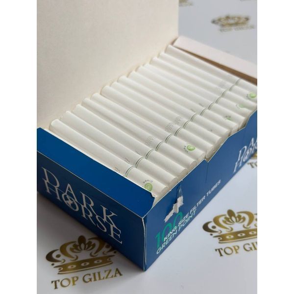 Бумажные гильзы с ментоловой капсулой Dark Horse Green Point King Size Filter Tubes 100 шт фото