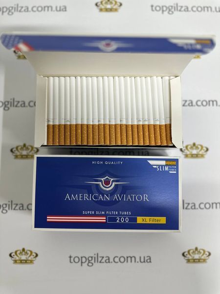 Ящик сигаретных гильз American Aviator Super Slim Filter Tubes XL Filter 10 000 шт (50 блоков по 200 шт) фото